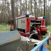 Gemeinsame Großübung der Landkreise Oberhavel und Barnim: Wasser wird gepumpt.